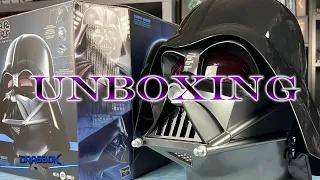 Premium Darth Vader Deluxe Helmet- I LET YOU TRY IT ON!  Unboxing- Hasbro Black Series From Kenobi