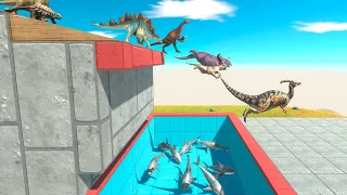 Jump Over The Shark Pool - Animal Revolt Battle Simulator