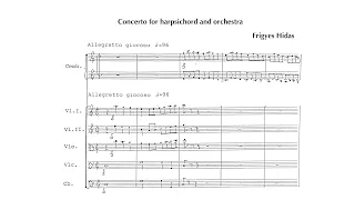 Frigyes Hidas - Concerto for Harpsichord and Strings (score video)