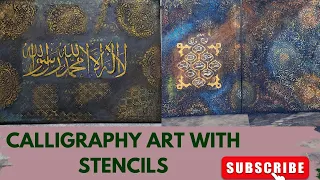 Islamic calligraphy for beginners || explaining the use of stencils || Arabic calligraphy