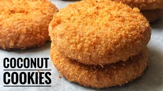 Coconut Cookies [No Egg]  | Easy Coconut Cookies Recipe |