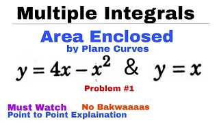 15. Area enclosed by Plane Curves | Problem 1 | Multiple Integrals | Important