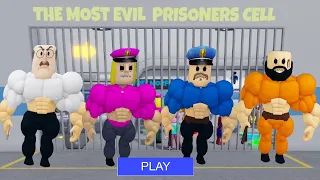 MUSCLE BARRY'S PRISON RUN Obby New Update - Roblox All Bosses Battle Walktrough FULL GAME #roblox