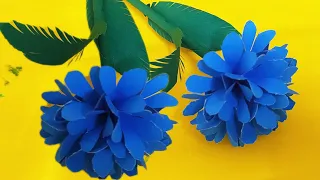 How to make 3D flower with craft paper|easy paper flower for kids|Home decor|DIY paper flower|origam