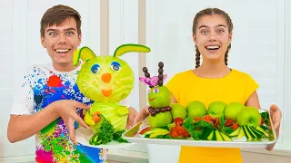 Nastya Artem Mia - Cooking With Vegetables