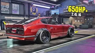 Need for Speed Heat Gameplay - 650HP+ NISSAN FAIRLADY 240ZG LIBERTY WALK Customization | Max Build