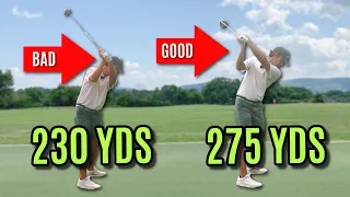 30+ Yards MORE! The SLING SHOT Golf Swing