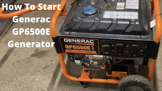 How to start Generac 6500E Generator