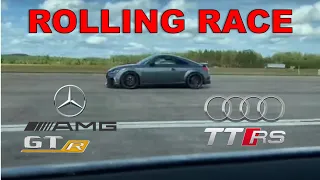 Rolling Race #29 | AUDI TTRS (540ps) vs Mercedes AMG GT R (660ps)
