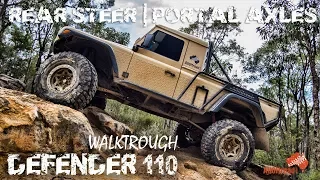 ULTIMATE LAND ROVER DEFENDER 110 WALKTROUGH | PORTAL AXLE  | 4WD | REAR STEER | ALLOFFROAD#136