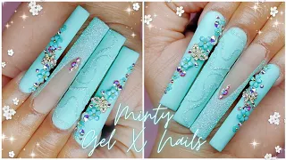 HOW TO SIMPLE & EASY GEL X NAILS/ VETTSY & MELODY SUSIE UNBOXING/ EASY MINTY SPRING NAIL ART