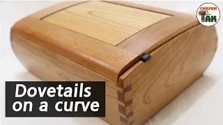 ⚡Full Curved Wooden Box - Dovetail Cutting on Curves / Invisible Wooden Hinges / Fine Woodworking