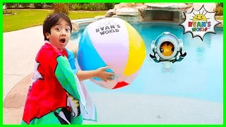 Ryan's Surprise Beach Party Fun with Dad!!!!