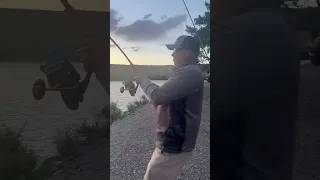 Idaho Snake River Sturgeon. Fighting with a Dr. Fish Long Shot reel, TFR rod, and TrueBraid line.