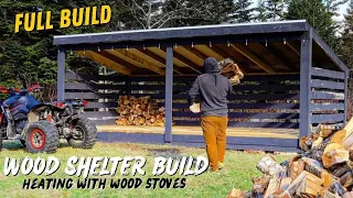 DIY FIREWOOD STORAGE BUILD (Start to Finish)