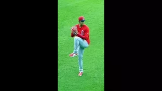 Shohei Ohtani...bullpen work 1 day before start vs. Astros...Minute Maid Park, Houston...4/23/18