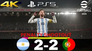 efootball 2024 - Argentina vs. Portugal - (Messi vs. Ronaldo) Full Match Gameplay | 4K