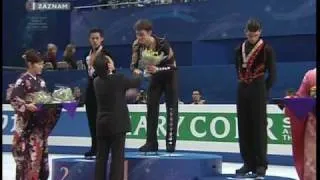 Brian Joubert 2007 World champs Ceremony Czech TV