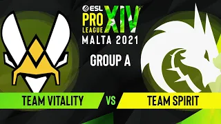 CS:GO - Team Vitality vs. Team Spirit [Nuke] Map 3 - ESL Pro League Season 14 - Group A