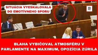 Blaha vybičoval atmosféru v parlamente na maximum, opozícia zúrila