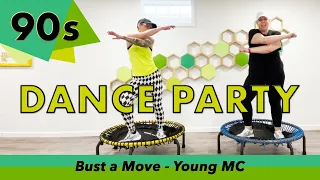 Rebounder Workout Advanced 90's Music // Bust a Move // 90s Dance Trampoline Workout