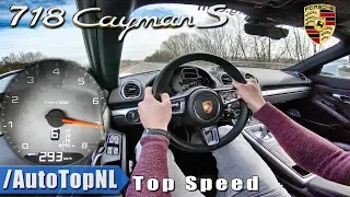 415HP PORSCHE 718 CAYMAN S 293km/h AUTOBAHN vs VW GOLF R by AutoTopNL