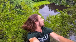 Free Solo Climbing GNARLY Tree Surrounded by Water (Almost Died)