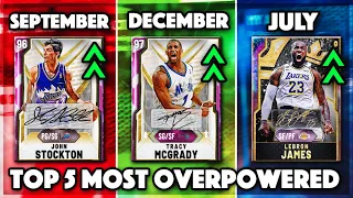 TOP 5 MOST OVERPOWERED CARDS FOR EVERY MONTH IN THE HISTORY OF NBA 2K20 MyTEAM!!