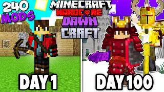 I Survived 100 Days of DAWNCRAFT In Minecraft