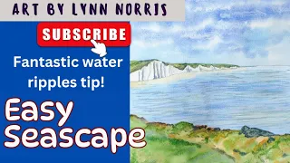 WATERCOLOUR CLIFF SEASCAPE TUTORIAL (step by step)