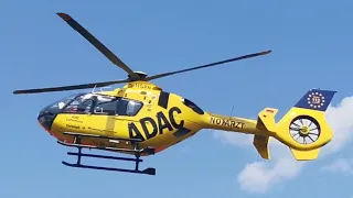 ADAC Luftrettung Christoph 46 aus Zwickau landet in Dölzig zum Ausrüstungswechsel 61/63 anwesend