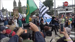 Dibunadeg Gouelioù meur Kerne 2023. Défilé Fêtes de Cornouaille. Quimper 23/07/2023 (4K)