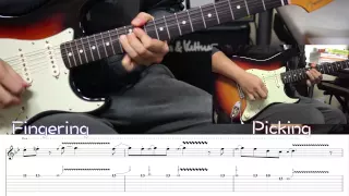 Deep Purple - Smoke on the water guitar solo Lesson with Tab