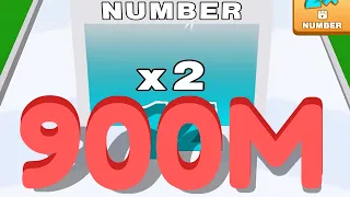 NUMBER RUN & MERGE SHOOTING — 900 MILLION On RED Numbers! (Math, Gameplay)