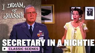 Jeannie Blinks General Peterson's Secretary Into Her Nightie | I Dream Of Jeannie