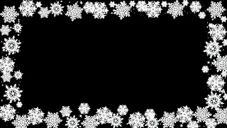 Border Rectangle Template of Moving snowflakes and Sparkle | Motion Background for Edits