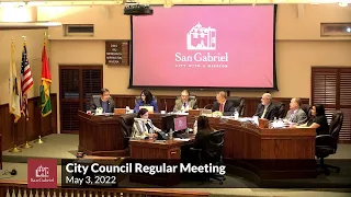 City Council - May 3, 2022 Regular Meeting - City of San Gabriel