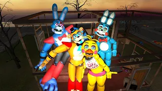 NEW EXPLOSIVE DEATHRUN ALL FNAF Security Breach ANIMATRONICS ON BONEWORKS!