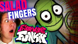GROSS! SALAD FINGERS MOD IS IN #FNF | Mr. Fingers (complete week)