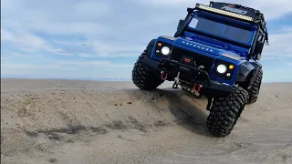 TRX4 Defender 1/10 scale rc off-road crawling sand