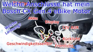 Bosch CX Gen4 eBike-Motor, welche Anschlüsse hat er...?