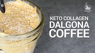 Dalgona Coffee With Collagen | Sugar Free Whipped Keto Coffee