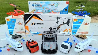 MENEMUKAN DAN UNBOXING MAINAN: PESAWAT TERBANG,FLY HELICOPTER RC,RC DRONE,AIRBUS,RACING CAR REMOTE