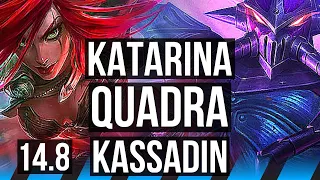 KATARINA vs KASSADIN (MID) | Quadra, 11/1/2, Legendary, Rank 12 Kata | JP Master | 14.8