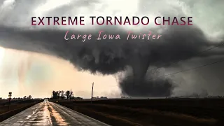 Extreme Tornado Chase - Large Twister in Iowa 4/12/22