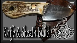 MAKING A DEER ANTLER HANDLE SKINNING KNIFE / SKINNER