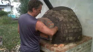 Construcción de horno de barro