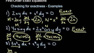 Exact Differential Equations - Intro