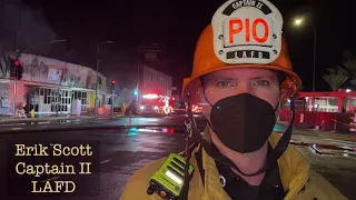 LAFD: Firefighters Save Large Commercial Building During the Night | January 20, 2021