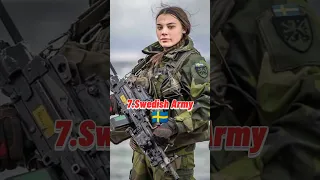 Top 10 Countries with most Beautiful Female Soldiers (Part:-1) #ytshort #top10 @ThunderingFacts_2.0